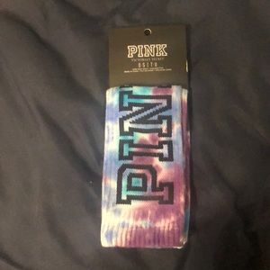 NWT PINK VS tie dye knee high socks